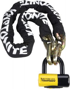 motorcycle lock and chain from kryptonite