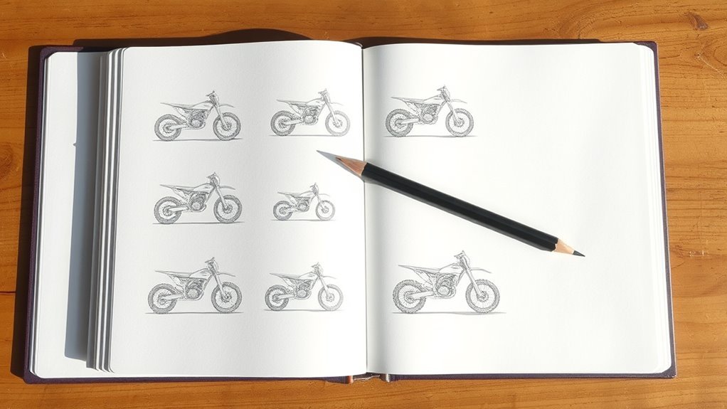 dirt bike drawing guide