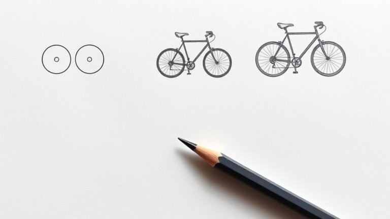 draw a bicycle step by step