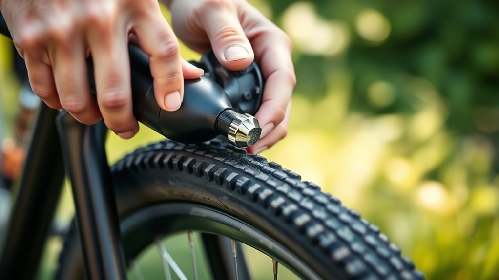 inflate bike tire properly