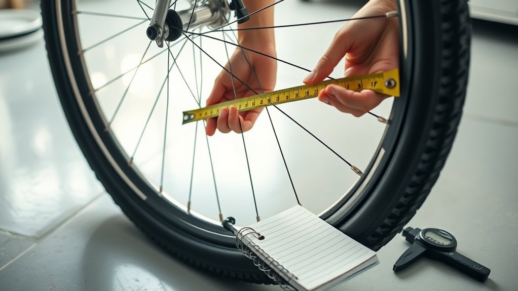 measure bike wheel diameter