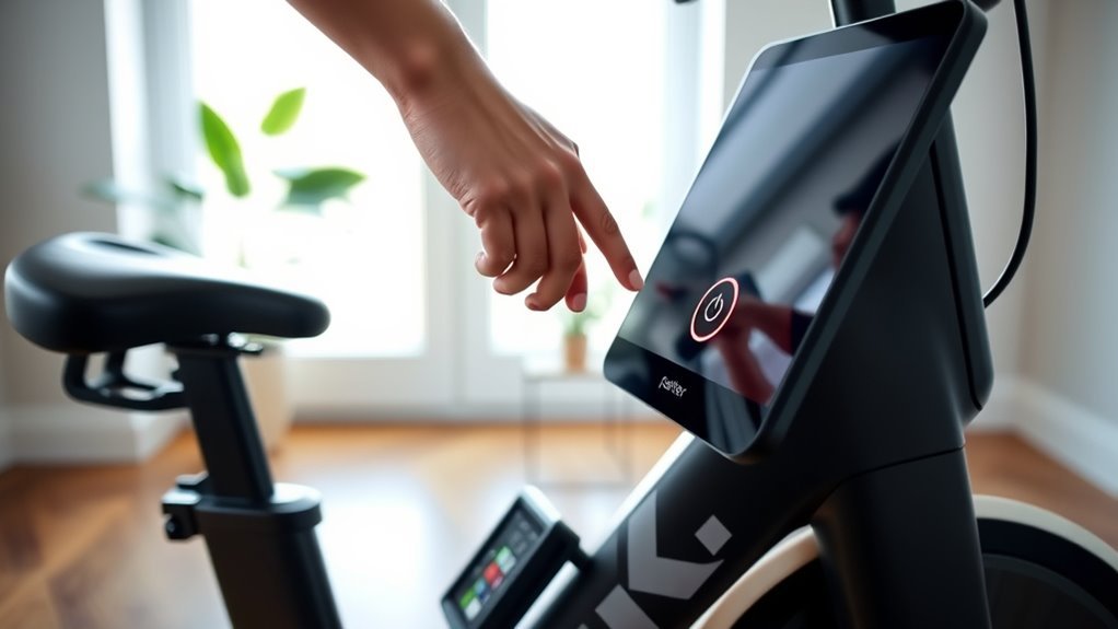 power on peloton bike