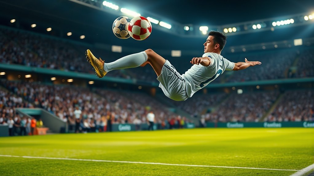 athletic airborne striking technique
