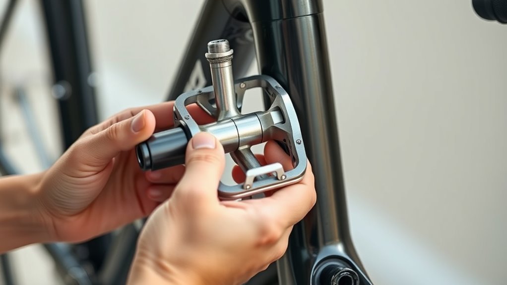 attach pedals to bike
