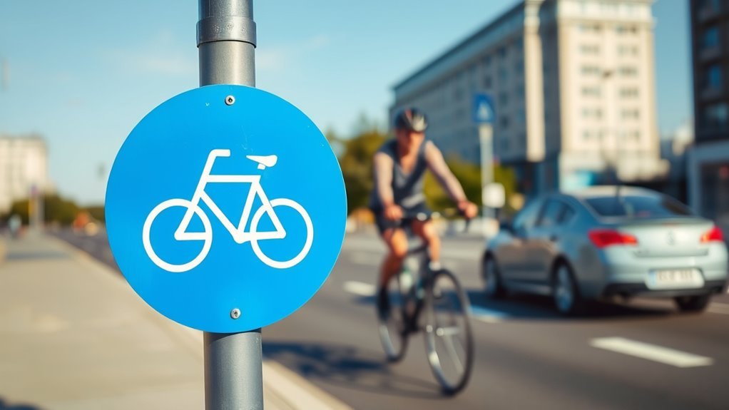 bicycle signs and markings