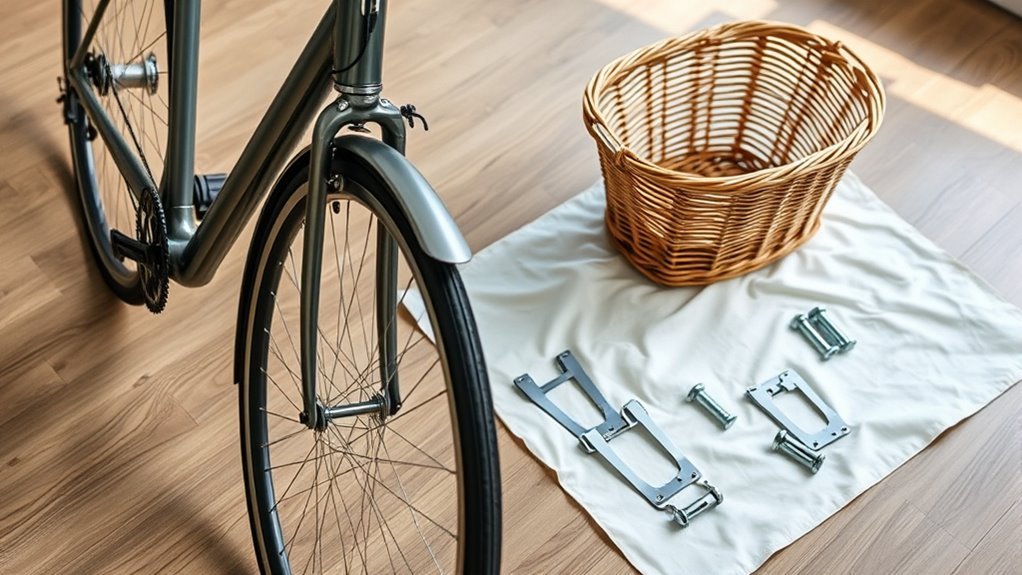 bike basket installation preparation