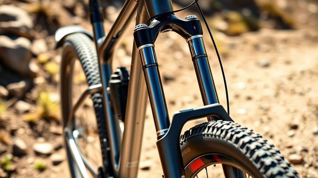 front suspension absorbs shocks