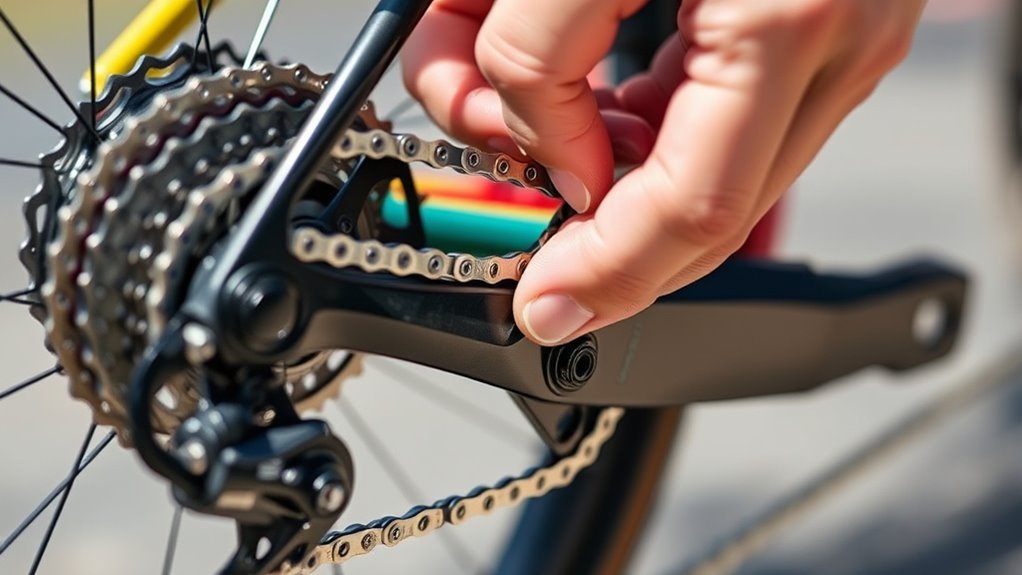 guide chain through derailleur