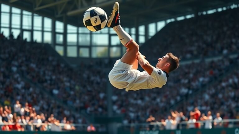 jumping soccer kick