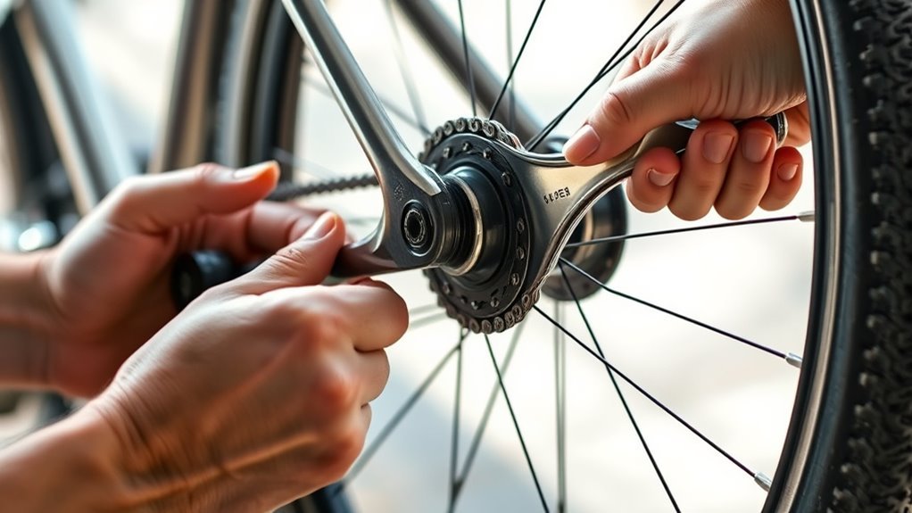 loosen chain remove wheel