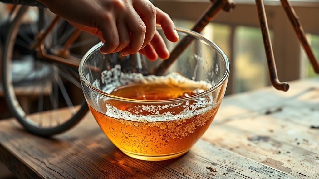 mix thoroughly for effective rust removal