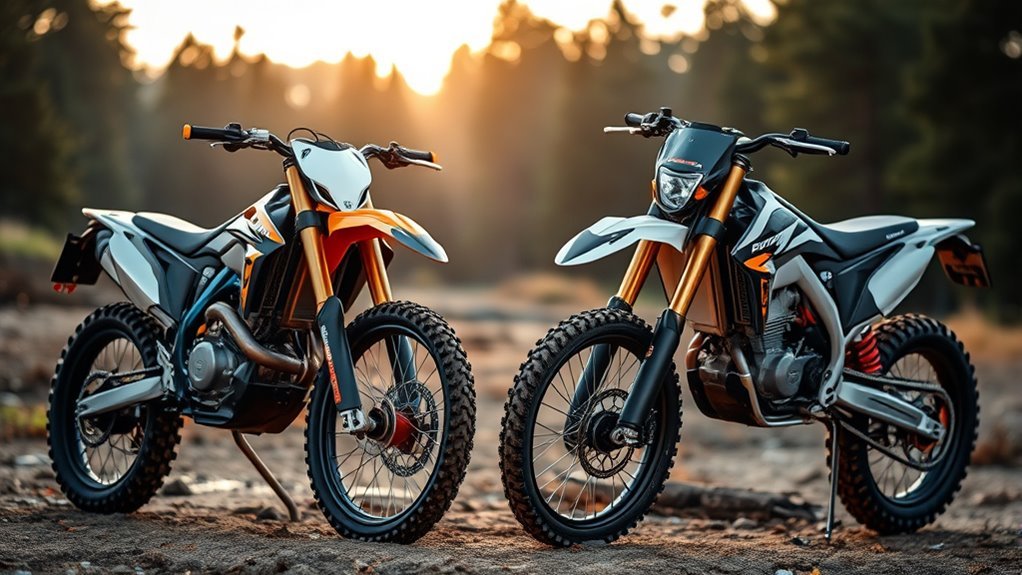 off road bike weight features