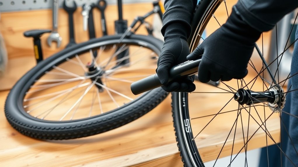 prepare bike and tools