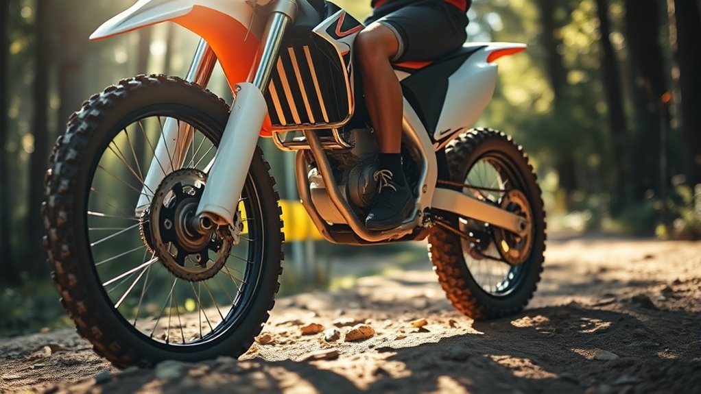 proper bike kick start stance
