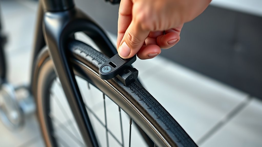 remove bike wheel carefully