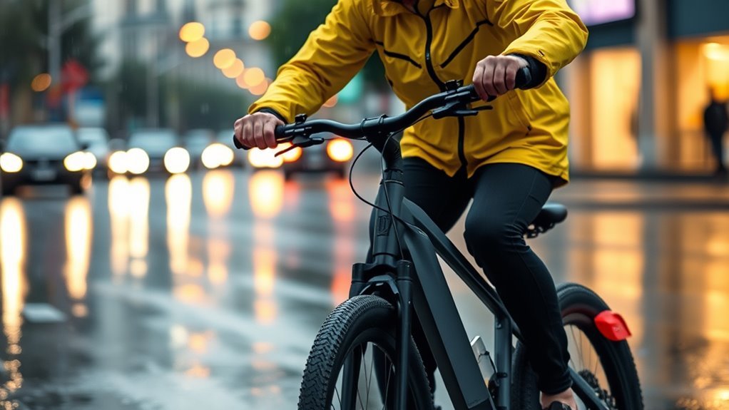 ride cautiously in rain