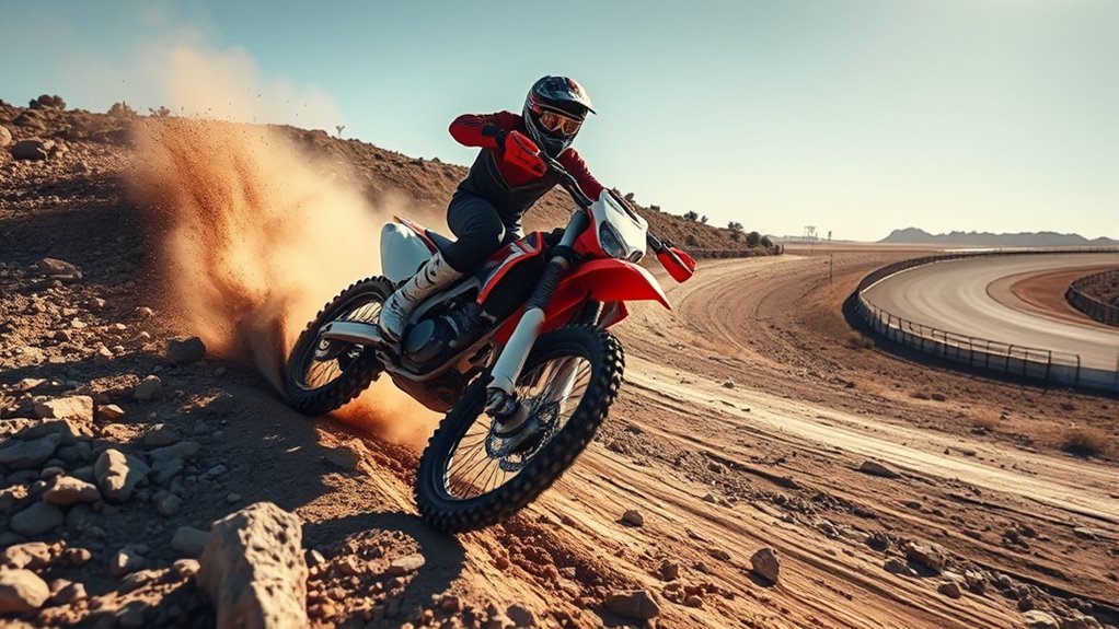 terrain shapes dirt bike speeds