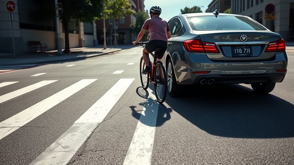 use bike lane cautiously